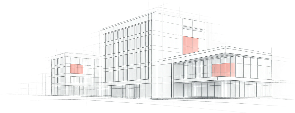 Architektonische Skizze von Referenzprojekten